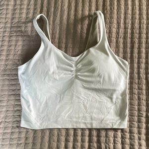 Lululemon white align scrunch tank, without padding